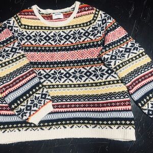 Old Navy Multicolor Striped Sweater